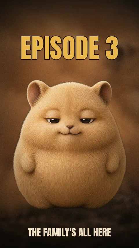 Episode 3 poster: Pika in a dusty golden haze
